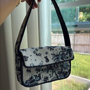 STAUD TOMMY BEADED BAG in toile de pup- Pristine condition